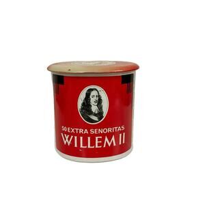 Vintage Willem II 50 Extra Senoritas Cigars Tin Made In Holland